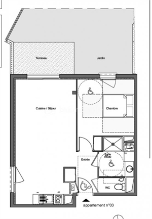 t2 à la vente -   33150  CENON, surface 50 m2 vente t2 - UBI461319050